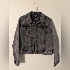 Simply Vera Black Acid Wash denim Jean Jacket
